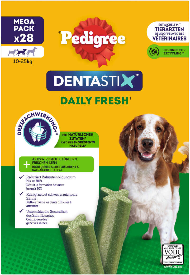Pedigree Daily Dentastix Fresh für mittelgroße Hunde